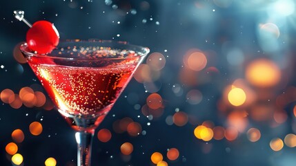 festive party cocktail drink. banner, menu, card, poster