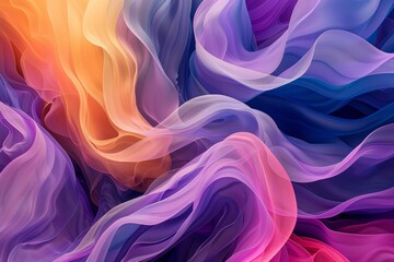 Seamless Flow of Colorful Abstract Waves in a Harmonious Gradient Design