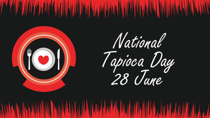 Obraz premium National Tapioca Day vector web banner design illustration