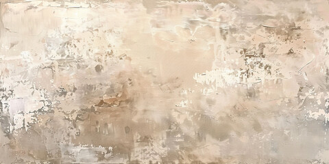 Fototapeta premium Abstract grunge aged cream white paint canvas texture background wallpaper. Backdrop, art, painting, weathering, tattered, artistic, detailed composition