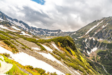 nature and Tatra mountains in Poland during the summer day