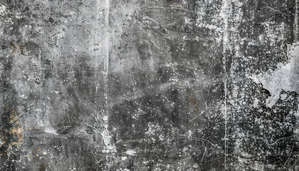 Obraz premium Grunge old weathered gray wall with cracks texture background wallpaper. Backdrop, abstract, tattered, artistic street concrete, cement, detailed composition