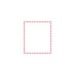 A transparent dotted line rectangle shape design element.