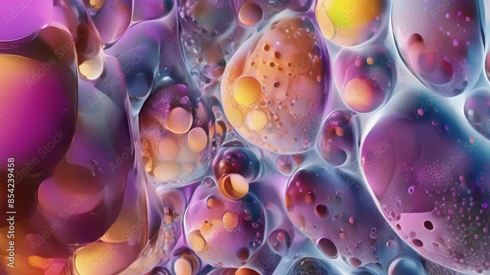Aufkleber a single cell micrograph displaying the unique lipid raft organization within the plasma membrane.