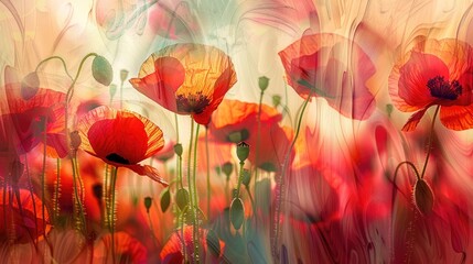 Nature expresses its love and beauty in the fragile poppies