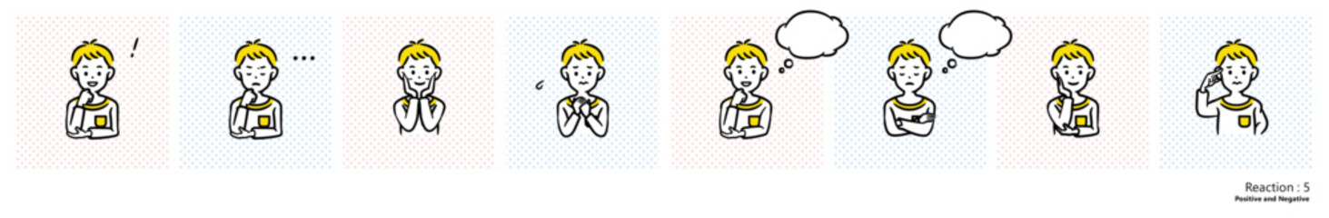 幼児（男の子）のイラスト｜リアクション５
