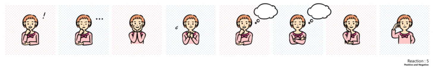 幼児（女の子）のイラスト｜リアクション５
