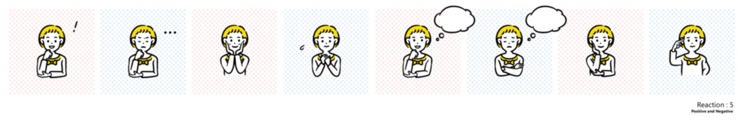 幼児（女の子）のイラスト｜リアクション５
