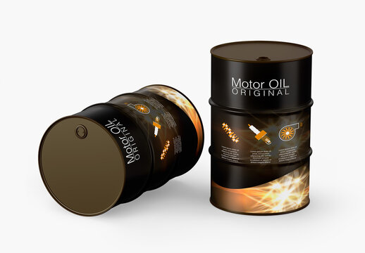 Oil Barrel Mockup
