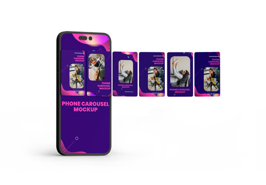 Phone Carousel Mockup