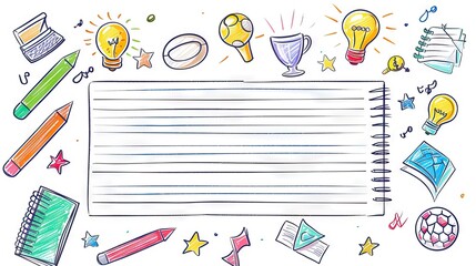 Back to school concept. Education, learning, open book, knowledge. Modern education template design. AI generated illustration