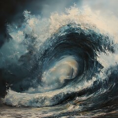 Fototapeta premium A Massive Tsunami Wave