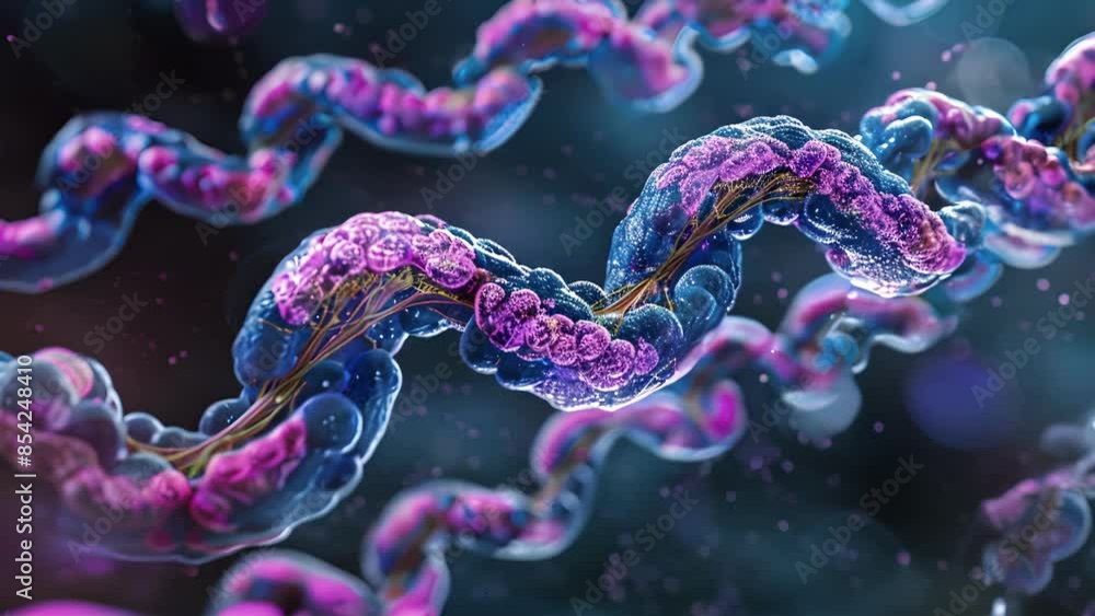 Poster a microscopic view of a mitotic spindle responsible for separating chromosomes during cell division.
