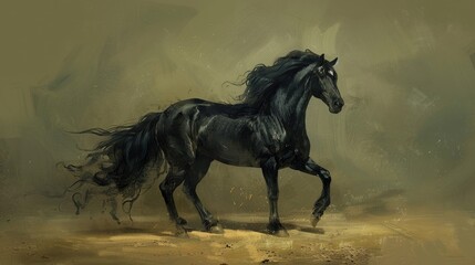 Image of a friesian equine