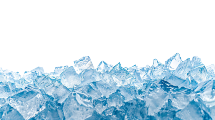 Ice cubes on transparent background