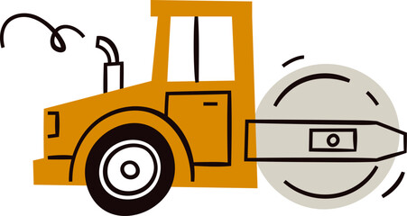 Steamroller Construction Vehicle