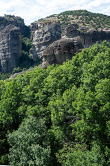 Fototapeta premium Panoramic view of Meteora Monasteries, Thessaly, Greece