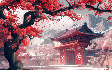 Fototapeta premium Traditional Japanese Temple