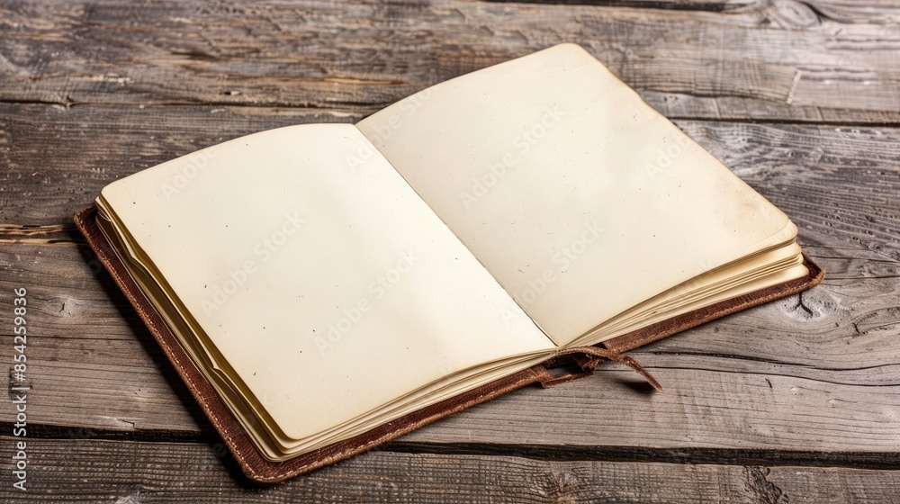 Poster blank notebook with open space for writing