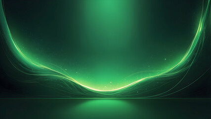 Naklejka premium Green illustration background with subtle lighting effects