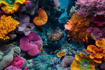 Naklejka premium The extraordinary beauty of the underwater ecosystem