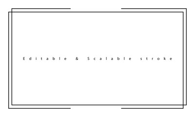 Border frame line illustration page on white background.