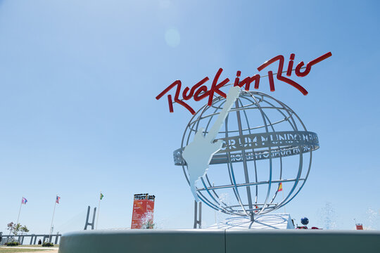 Lisboa, Portugal - 2024-06-15: Rock in Rio Sign, 20 years Rock in rio Lisboa