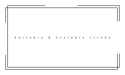 Fototapeta premium Border frame line illustration page on white background.