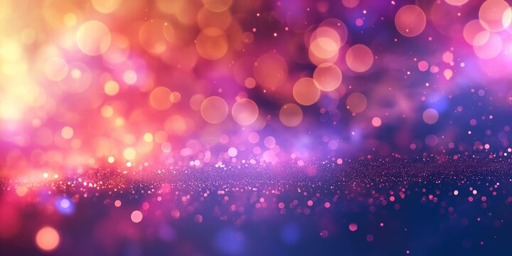 Bokeh lights and sparkles. Captivating abstract background with warm and cool bokeh lights blending seamlessly. Ideal for festive designs and creative visual content