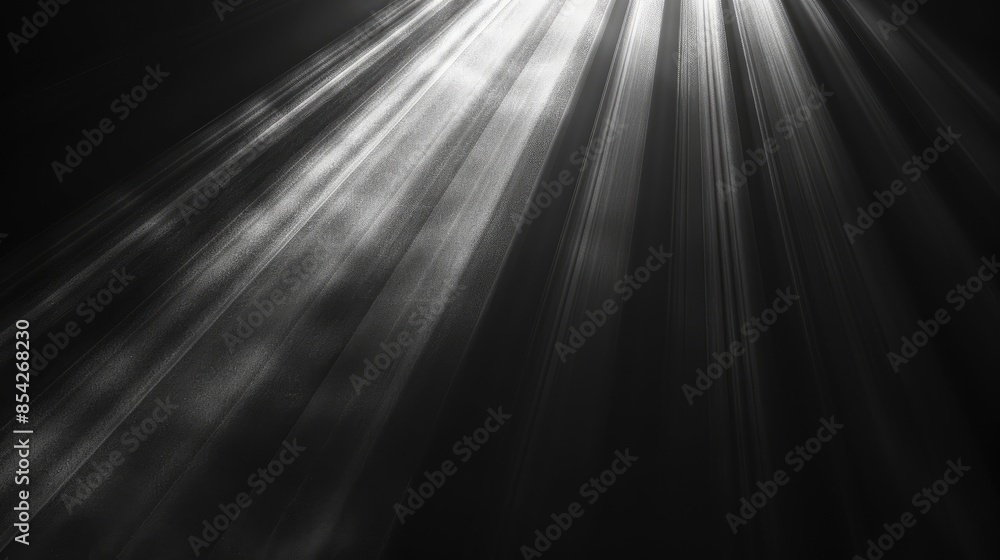 Poster isolated rays of light on black background for overlay design or screen blending