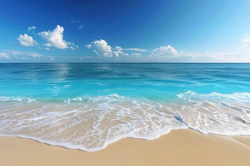 Beach Summer Background created with Generative AI