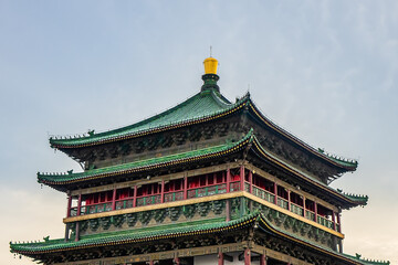 Bell Tower of Xi'an (1384) -is a symbol of the city of Xi'an and one of the grandest of its kind in China. XI’AN, CHINA.