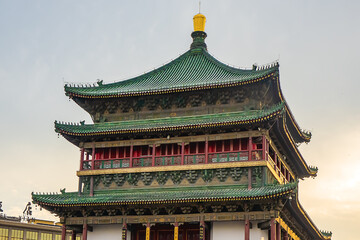 Bell Tower of Xi'an (1384) -is a symbol of the city of Xi'an and one of the grandest of its kind in China. XI’AN, CHINA.