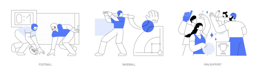 College sports isolated cartoon vector illustrations se © Visual Generation