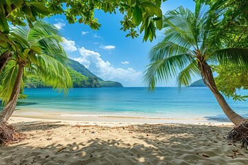 Obraz premium Beach Summer Background created with Generative AI