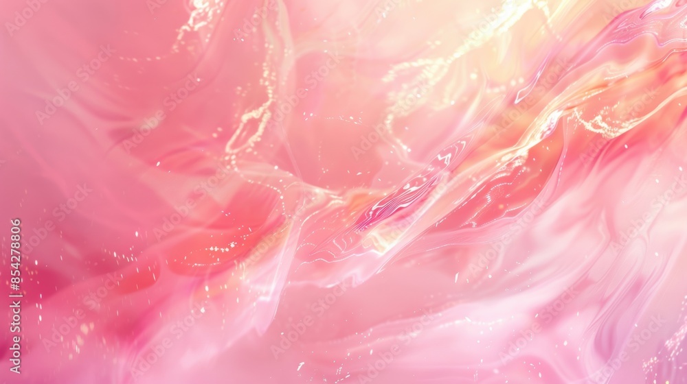 Poster a smooth, flowing pink abstract background with light and shadow effects, creating a sense of moveme