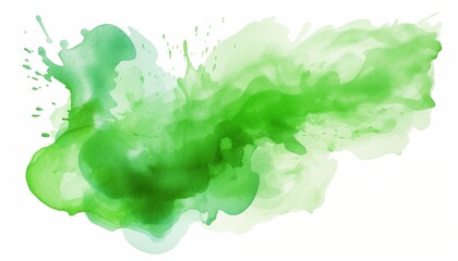 Obraz premium green watercolor hand painted watercolor