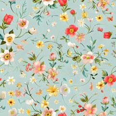 Adorable seamless small floral pattern