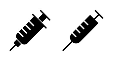 Syringe icon vector isolated on white background. injection icon