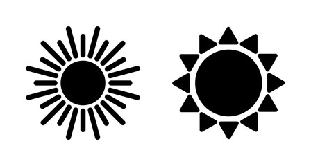 Sun icon vector isolated on white background. Sun vector icon