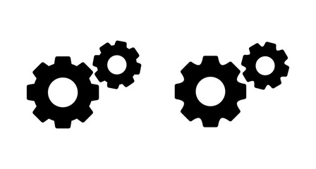 Obraz premium setting Icon vector isolated on white background. setting vector icon. Cog settings Icon Symbol. Gear