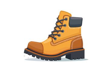 Boots color icon vector, isolated on white background. Beautiful boots icon.