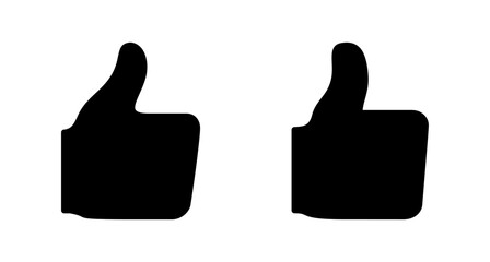 like icon vector isolated on white background. Thumbs up icon. social media icon