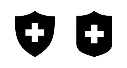 Fototapeta premium Health insurance icon vector isolated on white background. Insurance health document icon