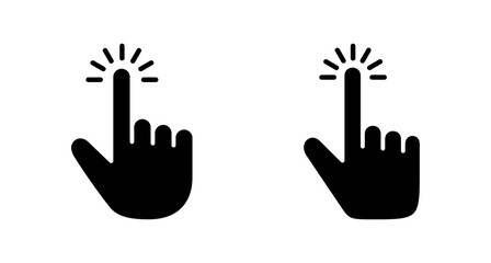 Hand click icon vector isolated on white background. pointer icon vector. hand cursor icon vector