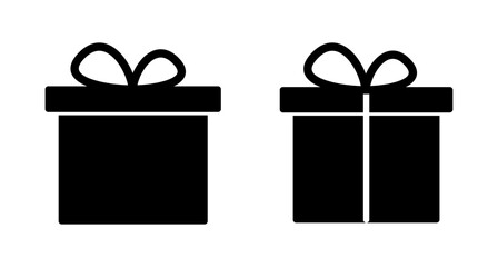 Gift icon vector isolated on white background. gift vector icon.  birthday gift
