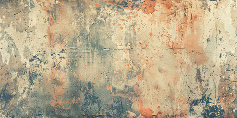 Grunge abstract vintage vignette texture background wallpaper. Grainy, brown, blue, orange sepia backdrop, tattered, artistic pattern, distressed, detailed composition