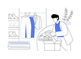 Scanning bar code isolated cartoon vector illustrations.
