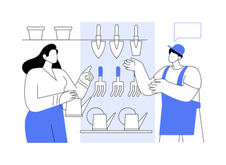 Garden supplies isolated cartoon vector illustrations.