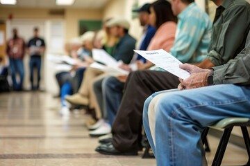 people waiting for job interview